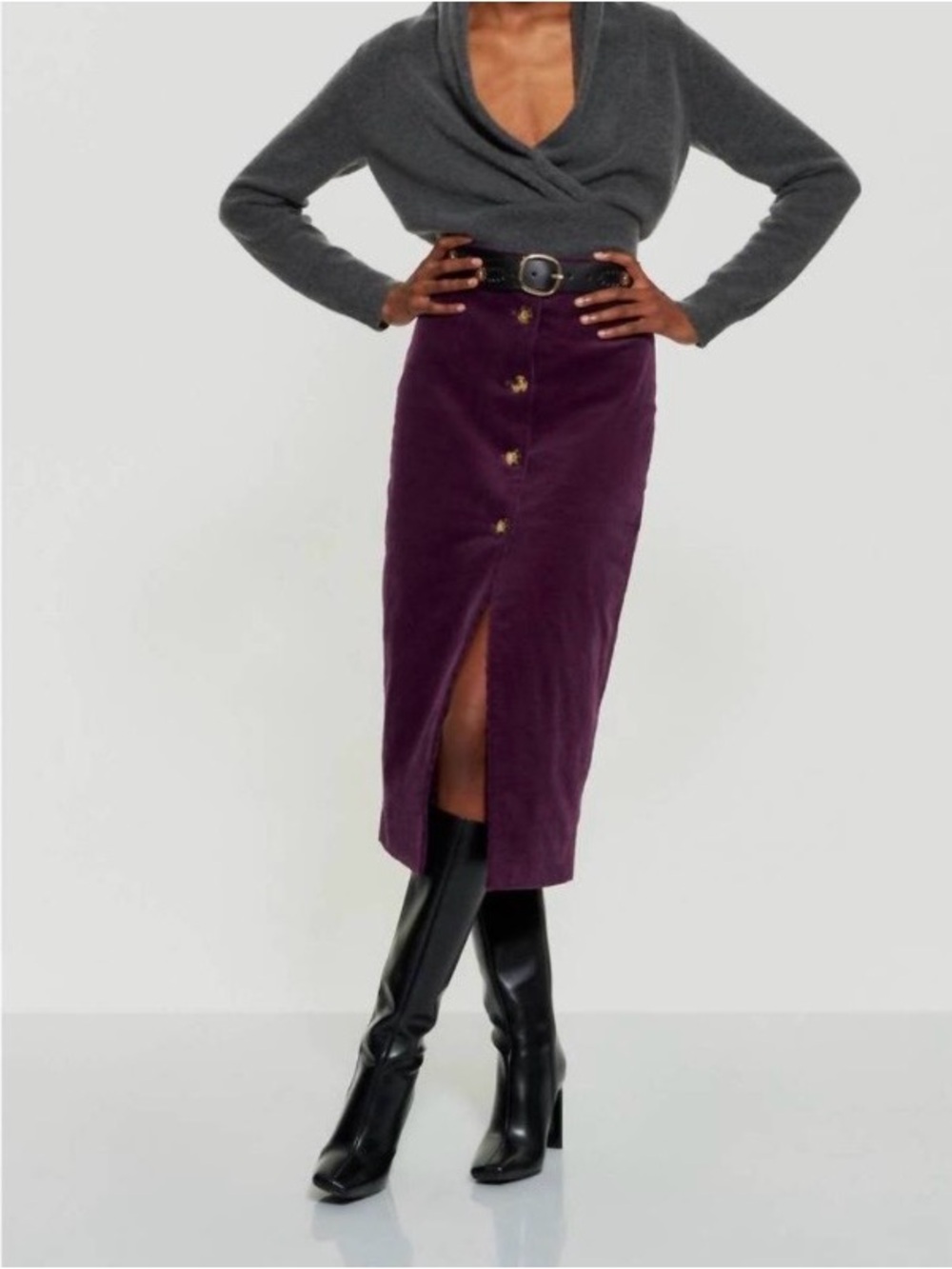 antik batik tilda skirt purple